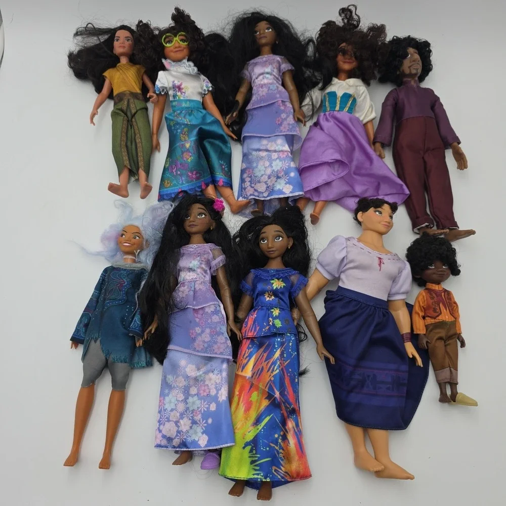 Disney Encanto Doll Figure Set Of 10, Bruno, Isabela, Mirabel, Antonio, Luisa